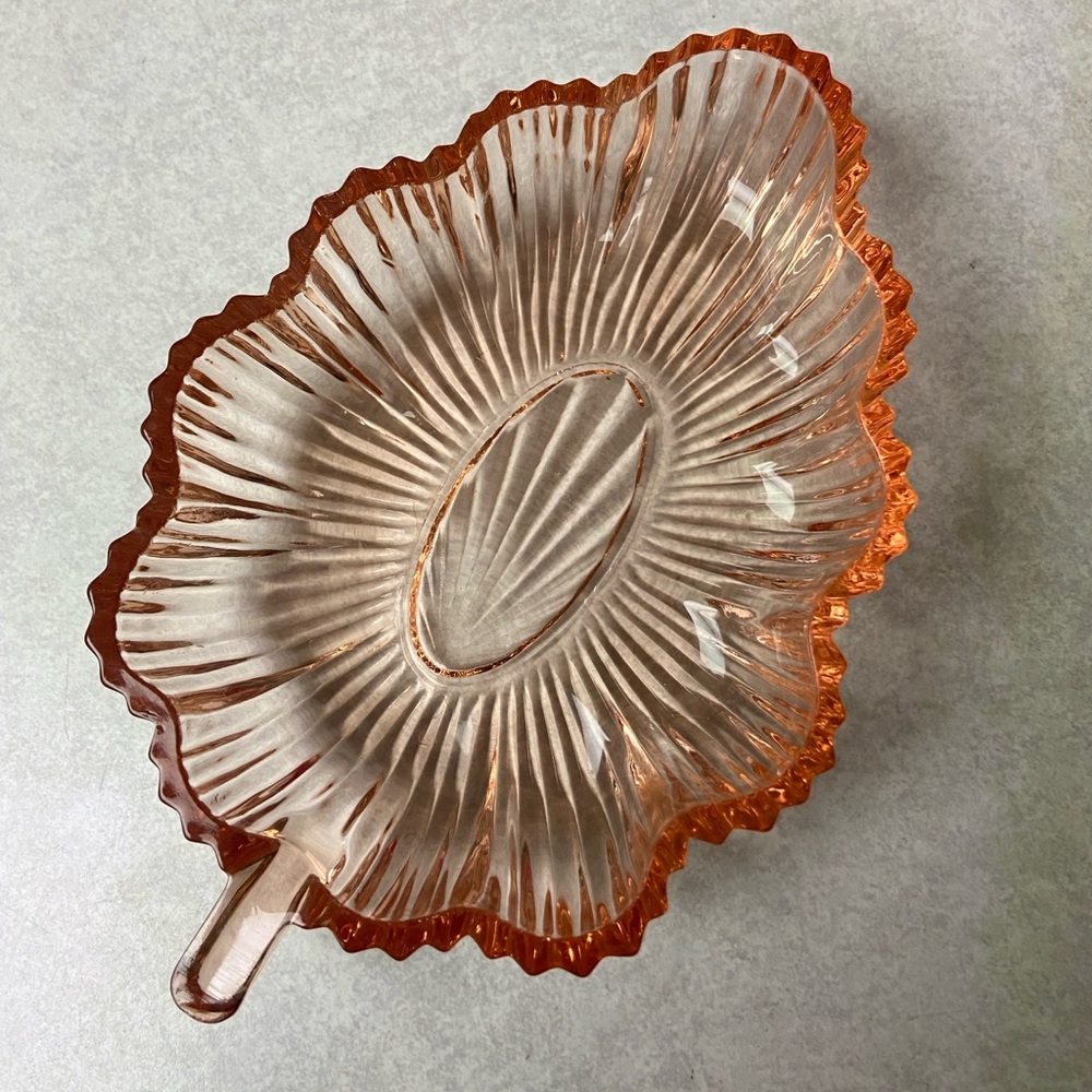 🍁 Depression Glass Candy Dish